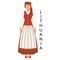 Woman in Lithuanian folk costume. Culture and traditions of Lithuania. Illustration