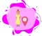 Woman, location cartoon icon. Simple color vector of travel icons for ui and ux, website or mobile application