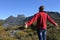 Woman looking at  Cradle Mountain-Lake St Clair National Park Tasmania Australia