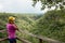 Woman Looking out at a Lookout Point in Mambai, Brazil