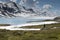 Woman looking over the gamle strynefjellsvegen in norway