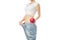 Woman lose weight slimness centimeter apple