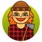 Woman lumberjack vector illustration