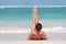 Woman lying on the beach