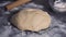 Woman making handmade dough for bread