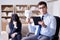 The woman with mask during psychologist visit