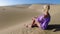 woman in Maspalomas Dunes of Gran Canaria