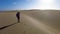 woman in Maspalomas Dunes of Gran Canaria