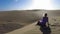 woman in Maspalomas Dunes of Gran Canaria