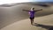 woman in Maspalomas Dunes of Gran Canaria