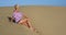 woman in Maspalomas Dunes of Gran Canaria