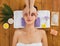 Woman massagist make face lifting massage in spa wellness center