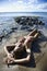 Woman on Maui beach