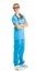 Woman in medical doctor suit