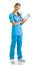 Woman in medical doctor uniform