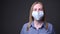 Woman in a medical mask. virus epidemic covid in China and around the world. ways to protect and fight disease.