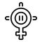 Woman menopause icon outline vector. Hormone health