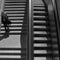 Woman metro stairs