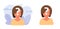 Woman mind question mark flat icon vector design, unknown faceless anonymous girl person, problem doubt female user icon graphic