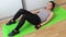 Woman mixing various fitness exercises for build abs