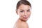 Woman, model and portrait with beauty, dermatology and skincare with hair, confident and face. Skin, female person and