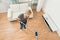 Woman Mopping Floor