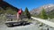 woman in Morteratsch glacier trekking path