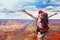 Woman mountain hiker in grand canyon