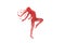 woman movement 3d blood veins red body muscles lady dance move choreography health powerful strength inside out disco music rhythm