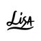 Woman name Lisa hand lettering