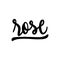 Woman name Rose hand lettering