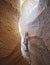 Woman with natural lighting at the caves of red valley