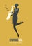 Woman Orchestra Silhouette playing saxophone