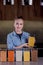 Woman organizing food in the kitchen with containers