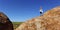 Woman on Outback Rock