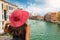 Woman overlooks the Canal Grande in Venice