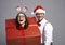 Woman packed packed by boyfriend in big Christmas present