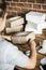 Woman packing parcels for shipping