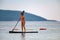 Woman on a paddle board