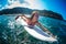 Woman paddle surfboard
