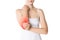 Woman with pain in elbow, joint inflammation