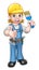 Woman Painter Decorator Cartoon Character