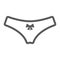 Woman panties line icon, valentine and holiday, female underwear sign, vector graphics, a linear pattern on a white