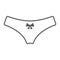 Woman panties thin line icon, valentine and holiday, female underwear sign, vector graphics, a linear pattern on a white