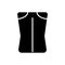 Woman pants vector icon. Black and white woman clothes illustration. Solid linear clothing icon.