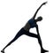 Woman parighasana gate pose yoga silhouette