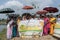 Woman participated in ten million tree plantation drive during  Amrit Brikhya Abhiyan in Guwahati, Assam, India on  17 September 2