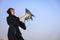 Woman with Peregrine Falcon