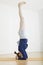 Woman Performing Headstand