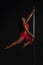 Woman performing pole dance